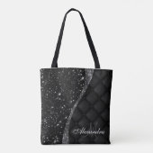 Schwarzer Glitzer und Glitzer Tasche (Rückseite)