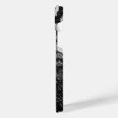 Schwarzer Glitzer und Leopard iPhone Hülle (Linke Seite)