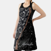 Schwarzer Glitzer und Leopard Schürze (InSitu)