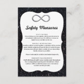 Schwarzer Glitzer - Unendliche Sicherheitsmaßnahme Begleitkarte (Vorderseite)