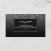 Schwarzer Glitzer Visitenkarte (Rückseite)