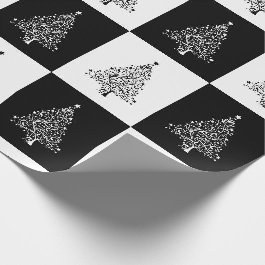 Schwarzer Glitzer Weihnachten Geschenkpapier (Ecke)