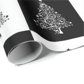 Schwarzer Glitzer Weihnachten Geschenkpapier (Rolleneckpunkt)