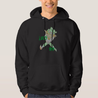 SCHWARZER GLÜCKLICHER HOODIE