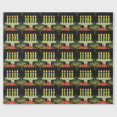Schwarzer glücklicher Kwanzaa Geschenkpapier (Flach)