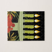 Schwarzer glücklicher Kwanzaa Puzzle (Horizontal)