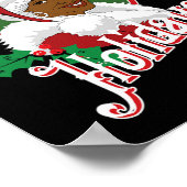 Schwarzer glücklicher Urlaub Afrikanischer Santa M Poster (Ecke)