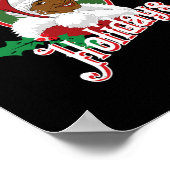 Schwarzer glücklicher Urlaub Afrikanischer Santa M Poster (Ecke)