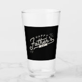 Schwarzer glücklicher Vater-Tag Glas (Vorderseite)