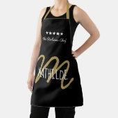 Schwarzer Gold Chef Monogram Fett-Typografie Schürze (InSitu)