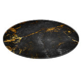 Schwarzer Gold Marmor, natürliches Muster. Schneidebrett (Ecke)