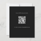 Schwarzer Gold-QR-Code für Weihnachtsfeier-Einladu (Rückseite)