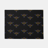 Schwarzer Goldbarsch, lila und grün, abstrakt Fußmatte (Vorderseite)