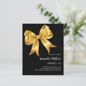 Schwarzer Goldbogen Sweet 16 Einladung (Stehend Vorderseite)