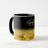 Schwarzer Goldbogen Tasse (Vorderseite Links)