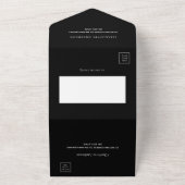 Schwarzer Goldbogen-uAwg Geburtstag All In One Einladung (Außenbereich)