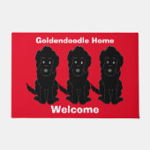 Schwarzer Goldendoodle Doormat-Design Fußmatte (Vorderseite)