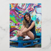 Schwarzer goldener Boden - Einladung zur Quinceñer (Rückseite)