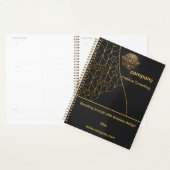 Schwarzer & Goldener Planer mit anpassbarem Logo (Anzeige)