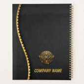 Schwarzer & Goldener Planer mit anpassbarem Logo (Rückseite)