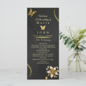 Schwarzer Goldener Schmetterling (Stehend Vorderseite)