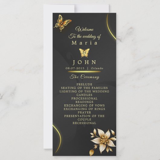 Schwarzer Goldener Schmetterling (Vorderseite)