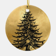 Schwarzer Goldener Weihnachtsbaumschmuck