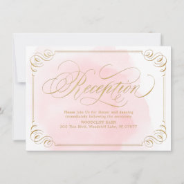 Schwarzer goldfarbener eleganter Vintager Kalligra Einladung