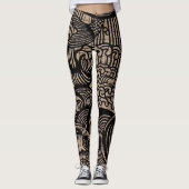 Schwarzer Goldfisch Leggings (Vorderseite)