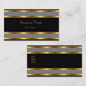 Schwarzer goldgrauer Streifen der Visitenkarte (Vorne/Hinten)