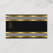 Schwarzer goldgrauer Streifen der Visitenkarte (Rückseite)