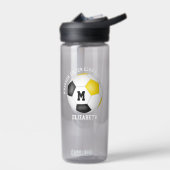 Schwarzer Goldklub - Fußballmannschaft setzt sich  Trinkflasche (Links)