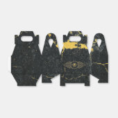 Schwarzer Goldmarmor Drei Buchstaben Monogram Art  Geschenkschachtel (Ungefaltet)