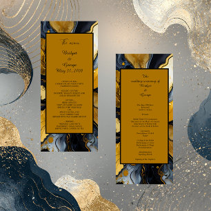 Schwarzer Goldmarmor - Hochzeitsmenü wirbeln Programm