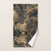 Schwarzer Goldmarmor Hübsch Badhandtuch Set (Handtuch)