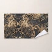 Schwarzer Goldmarmor Hübsch Badhandtuch Set (Handtuch)