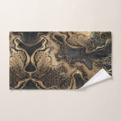 Schwarzer Goldmarmor Hübsch Handtuch (Handtuch)