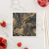 Schwarzer Goldmarmor Hübsch Serviette (Beispiel)