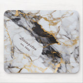 Schwarzer Goldmarmor Personalisiert etabliert Mousepad (Vorne)