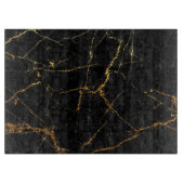 Schwarzer Goldmarmor Schneidebrett (Vorderseite)
