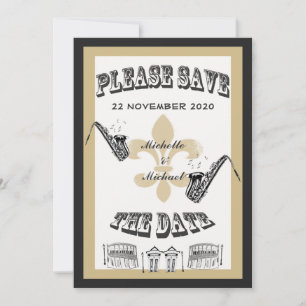 Schwarzer Goldnew- orleansjazz Save the Date