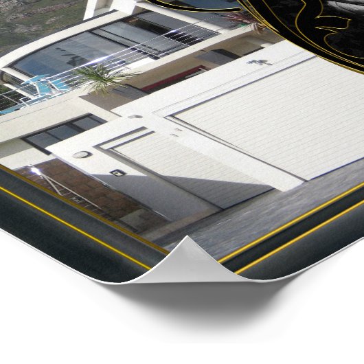 Schwarzer Goldrahmen, Abstrakt Poster (Ecke)