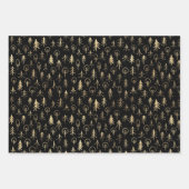 Schwarzer Goldrausch Geschenkpapier Set (Vorderseite 3)