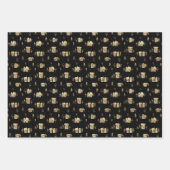 Schwarzer Goldrausch Geschenkpapier Set (Vorderseite 2)