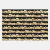 Schwarzer Goldrausch Geschenkpapier Set (Vorderseite)