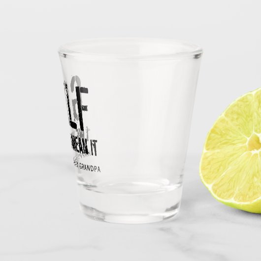 Schwarzer Golf wie Sie Gemeine Motivierend Zitat Schnapsglas (Rechts)