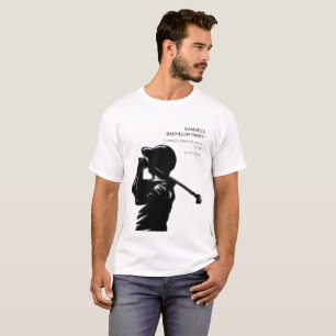 Schwarzer Golfer Golfreise Junggesellenabschied mi T-Shirt