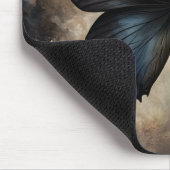 Schwarzer Gothic Schmetterling Mousepad (Ecke)