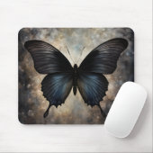 Schwarzer Gothic Schmetterling Mousepad (Mit Mouse)