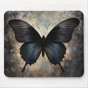 Schwarzer Gothic Schmetterling Mousepad